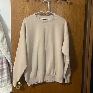 Elegant Beige Women's Sweatshirt